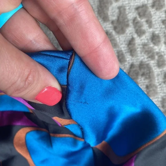 Zara Blue and Purple Geometric Maxi Dress - Picture 12 of 16